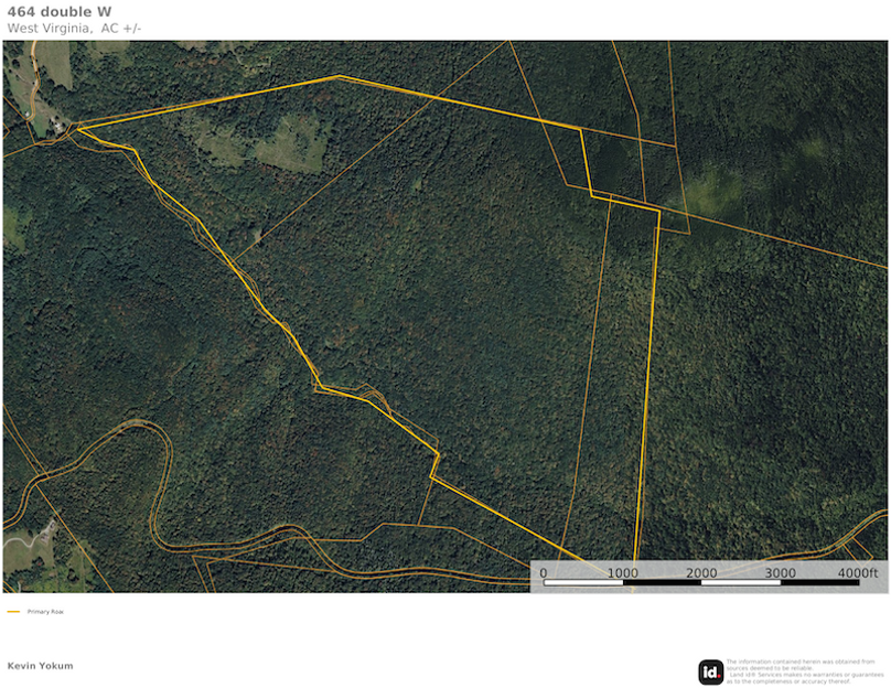 Rand Co WV 464 Land Fund WV map 1 site