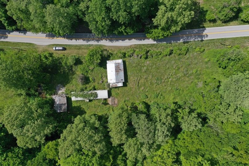 014 aerial drone view of the structures and flat building areas