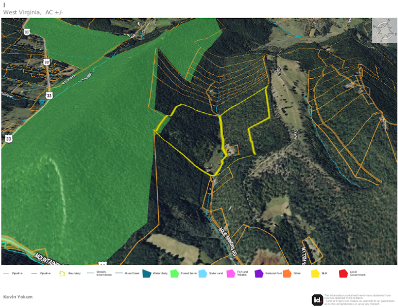 Pendleton Co WV 140 Ziknick map 3 D