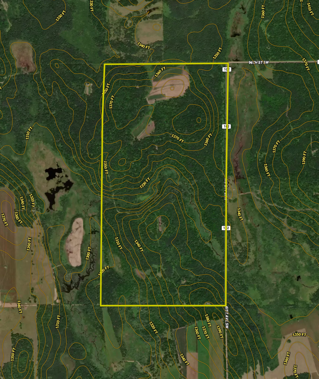 Cass County MN 312.89 contour