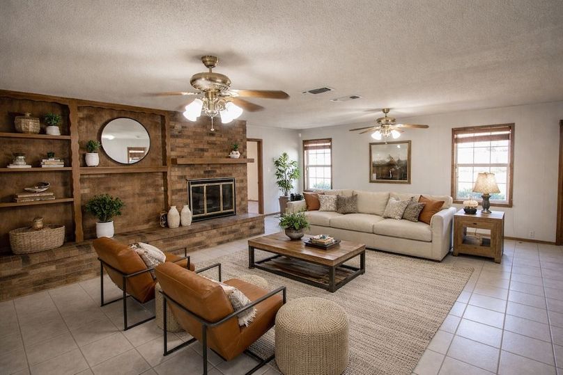 Modern rustic Texas living room (1)