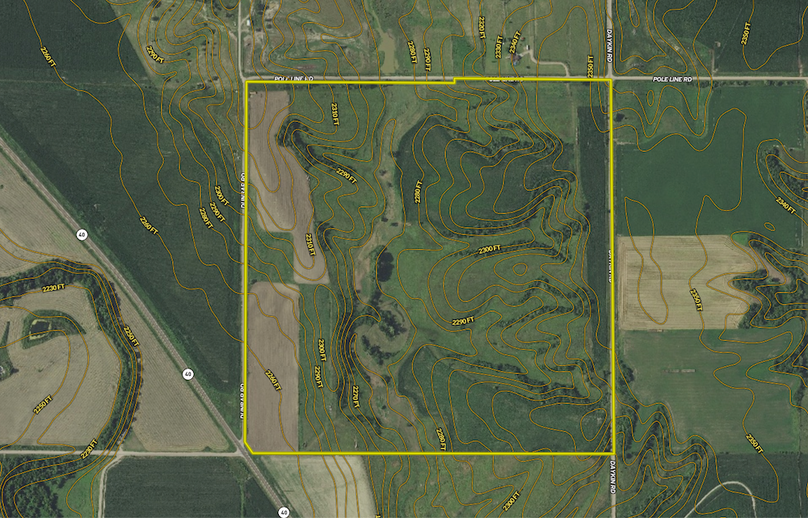 Buffalo NE 401.38.aerial.Tract 1 contour