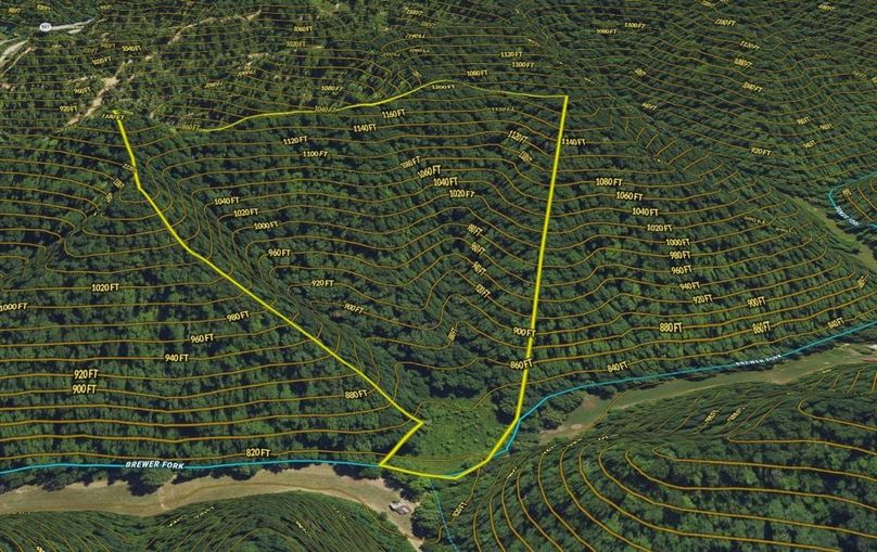 019 Breathitt 24 Land ID map in 3D viewed from the west boundary