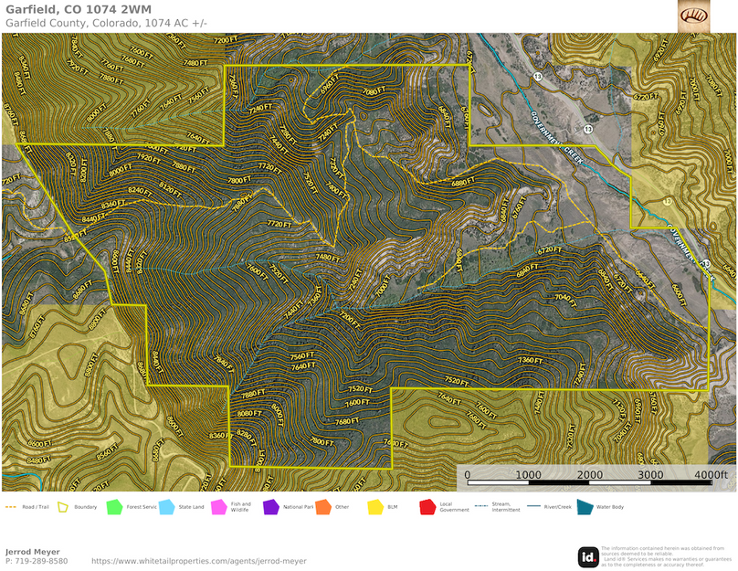 Garfield, CO 1,074 2WM Topo