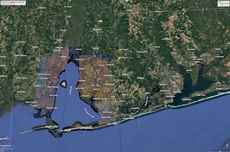 Aerial #6 Approx. 24.49 Acres Baldwin County, AL