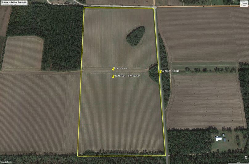 Aerial #1 Approx. 77 Acres Baldwin County, AL