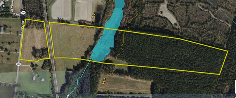 Aerial - Contours and Water Features