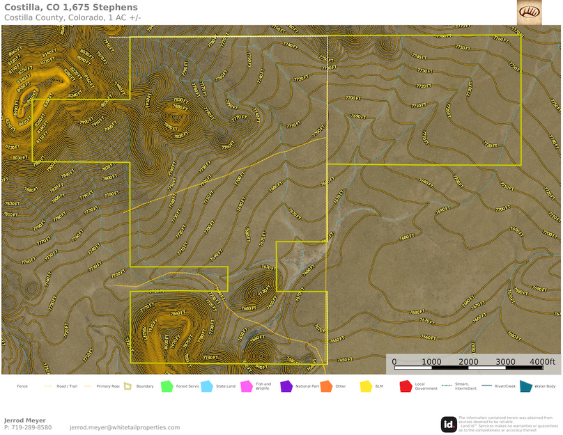 Costilla, CO 1,675 Stephens Topo