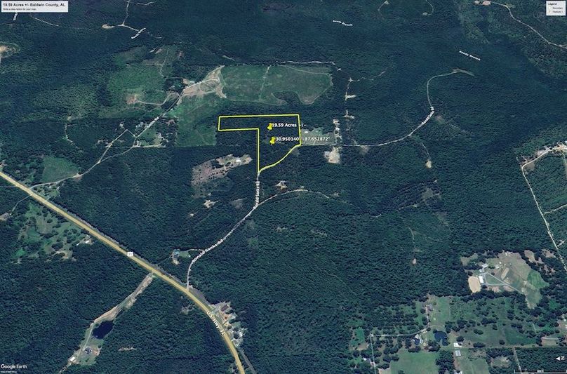 Aerial #3 Approx. 19.59 Acres Baldwin County, AL