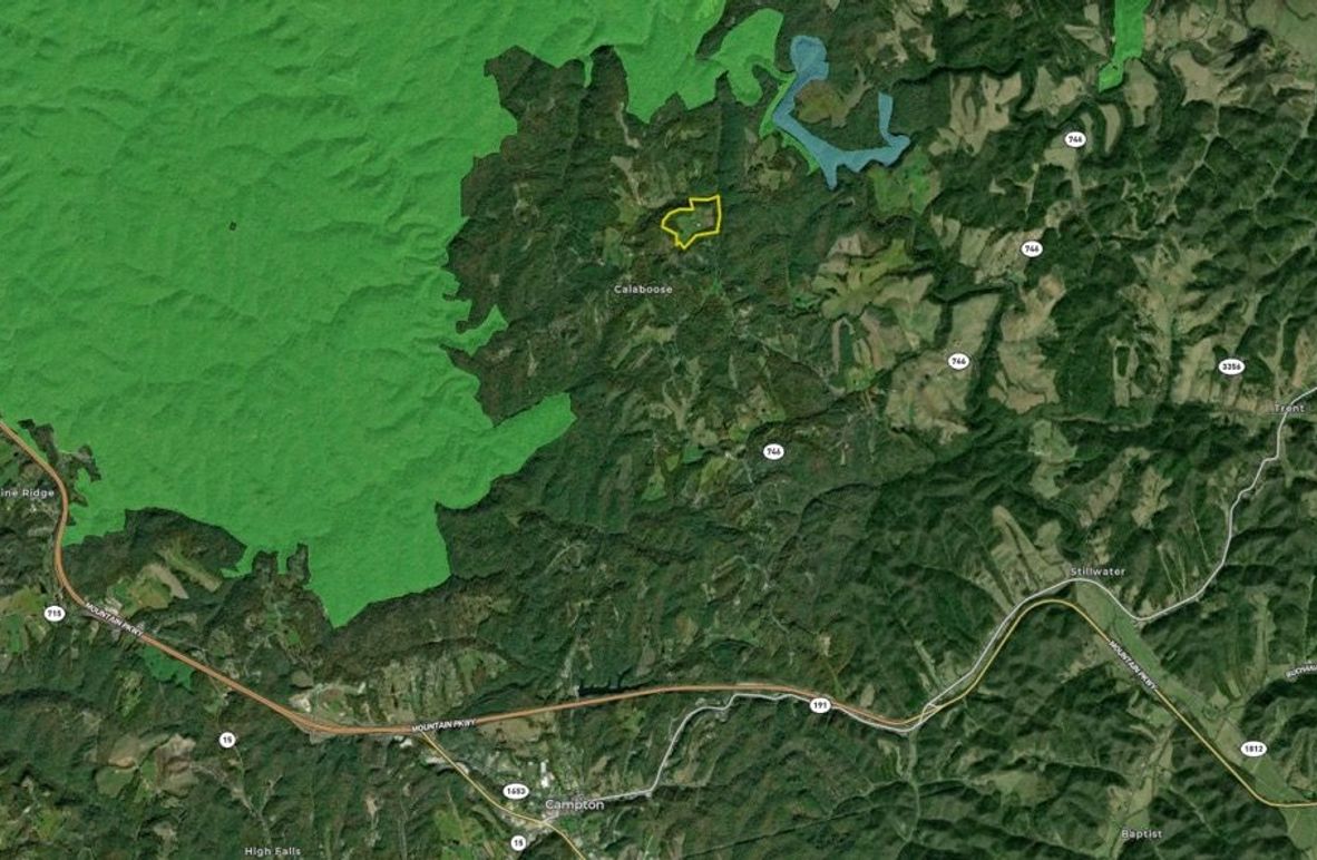065 Wolfe 49 Land ID map zoomed out with National Forest shown
