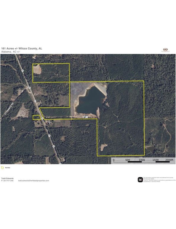 Aerial #1 Approx. 161 Acres Wilcox County, AL 