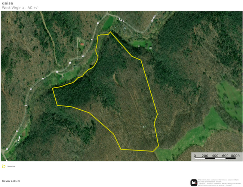 Clay co WV 50 giese map 1 site