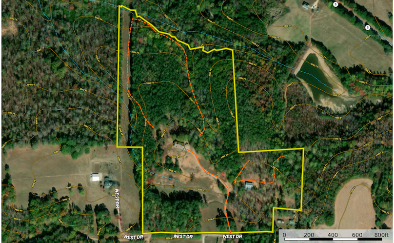 Contour Map - Carroll 40 Ac.