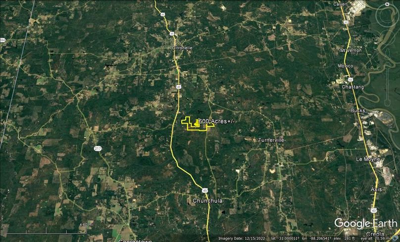 Aerial #6 Approx. 600 Acres Mobile County, AL