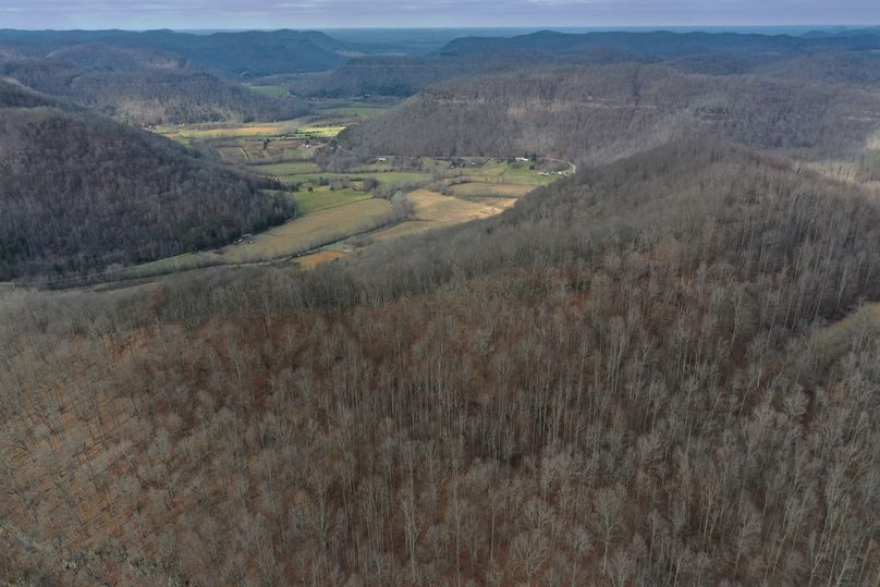 011 aerial drone shot from the west boundary looking north down the main valley