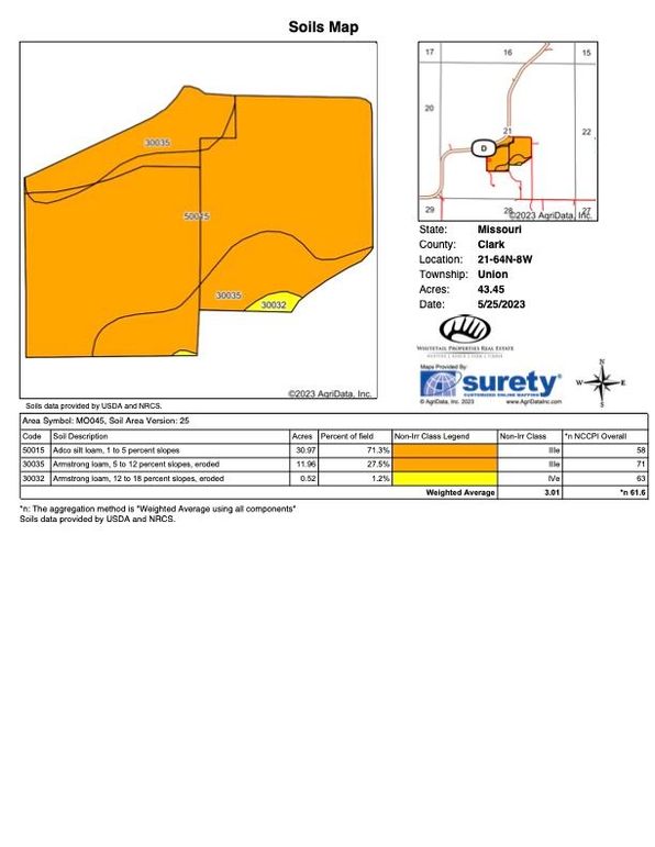 Productive Upland Tillable Farm For Sale Near Kahoka Whitetail Properties