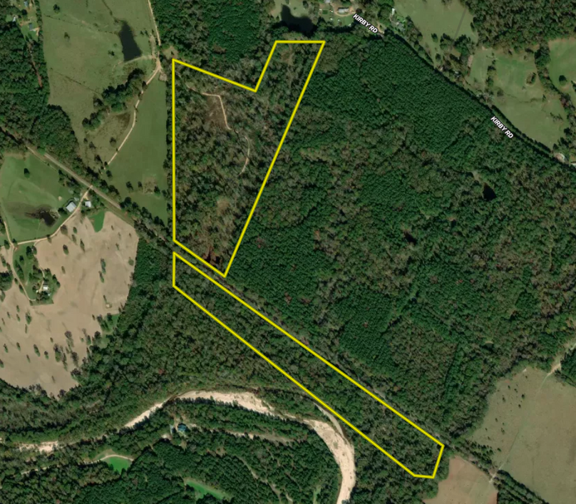 66 ac. Franklin co. Aerial Boundary