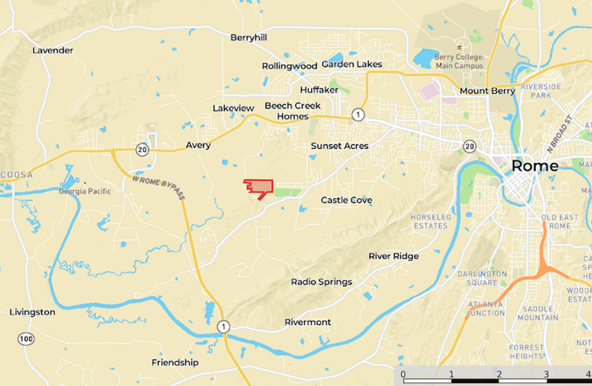 Loction1 Map - Floyd GA 89 Ac.
