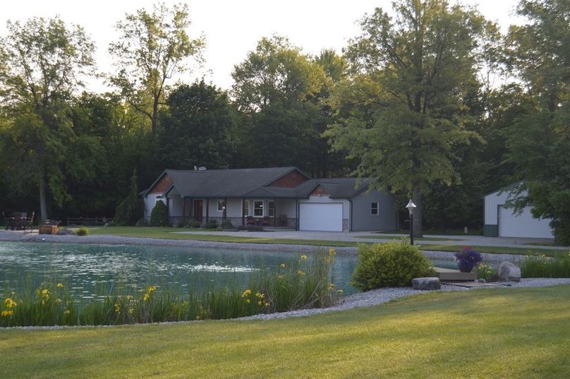 House and pond