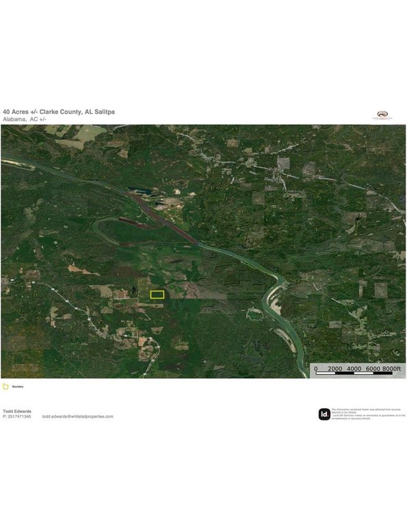 Aerial #3 Approx. 40 Acres Clarke County, AL