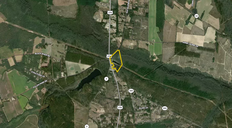 Barnwell Co, SC 29.27 Wide Aerial in Yellow