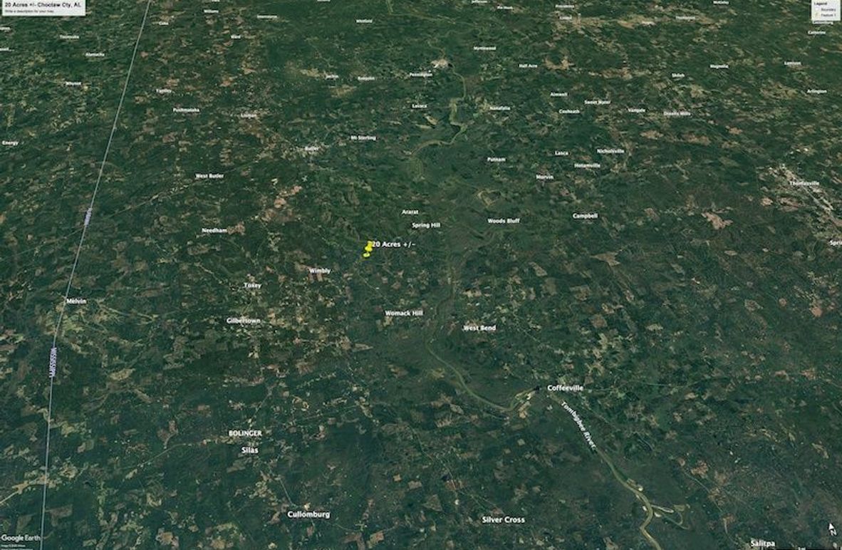 Aerial #3 Approx. 20 Acres Choctaw County, AL