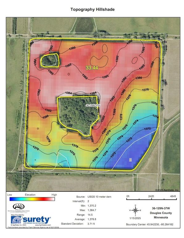 6-Hillshade Topography Map