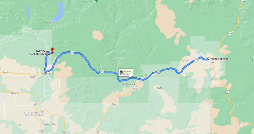 Copy of La Plata Woods Directions to Pagosa