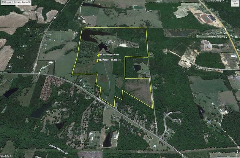 Aerial #3 Approx. 184.26 Acres Covington County, AL