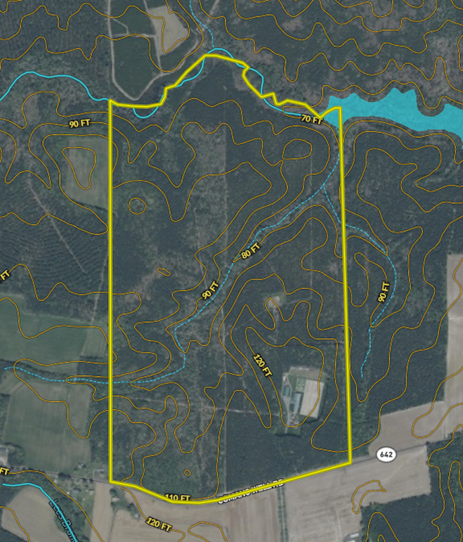 Aerial - Contours and Water