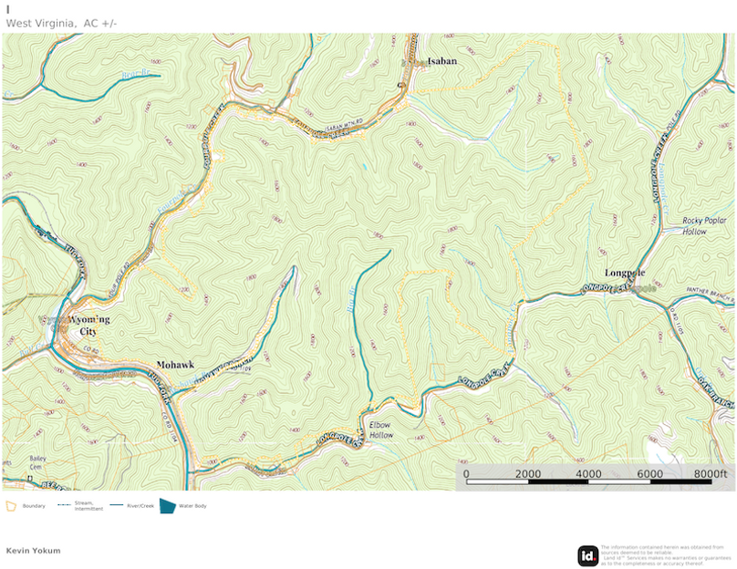mcdowell co wv 2515 Addison map 2 topo