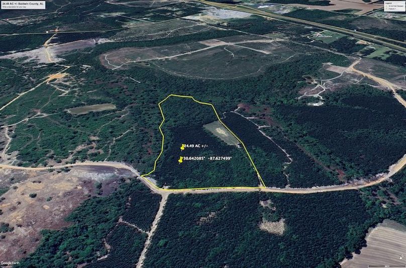 Aerial #3 Approx. 24.49 Acres Baldwin County, AL