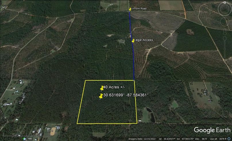 Aerial #2 Approx. 40 Acres Baldwin County, AL