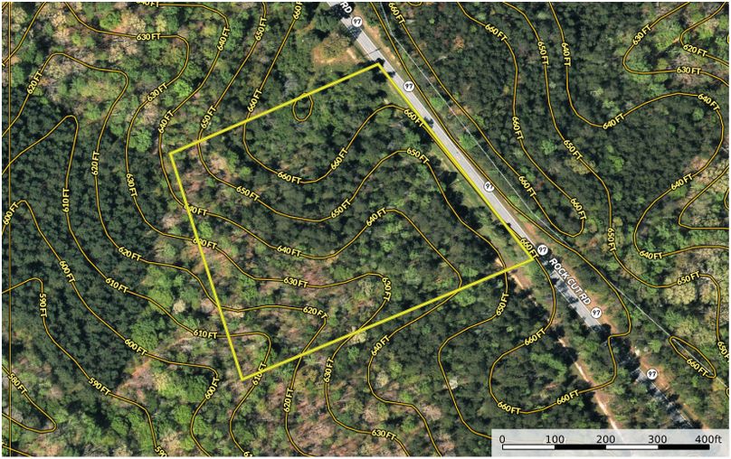 Aerial with Contour Lines