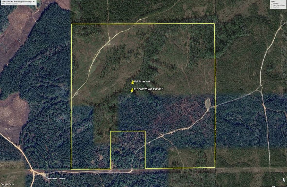 Aerial #1 Approx. 150 Acres Washington County, AL