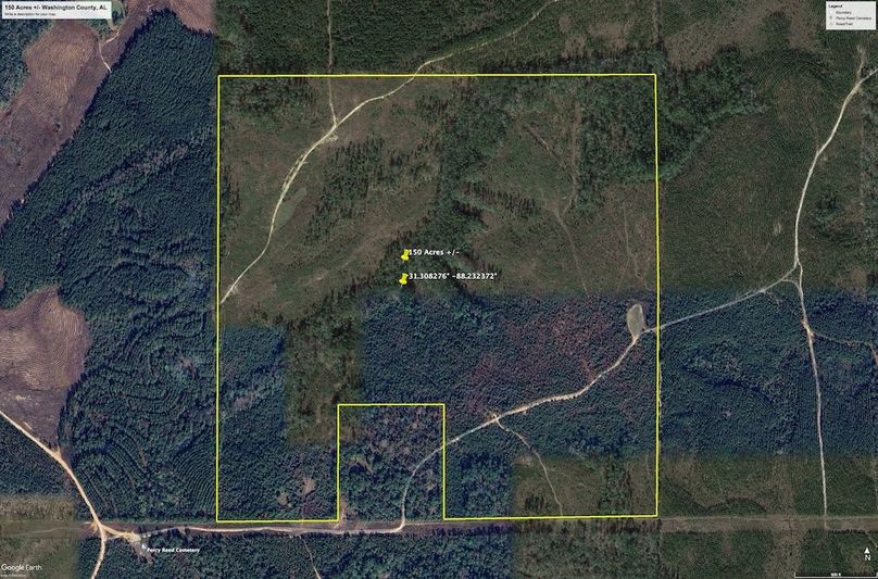 Aerial #1 Approx. 150 Acres Washington County, AL