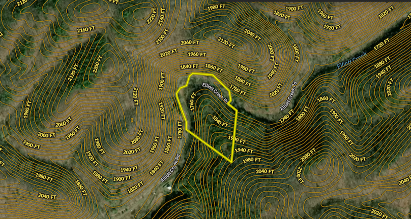 Aerial with contour lines Montgomery - 11 - Warren