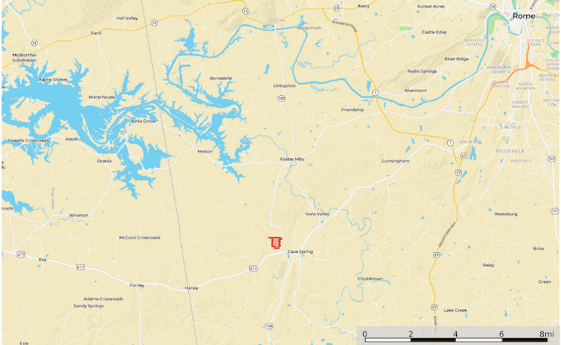 Location Map - Floyd 91.8 Cave Spring