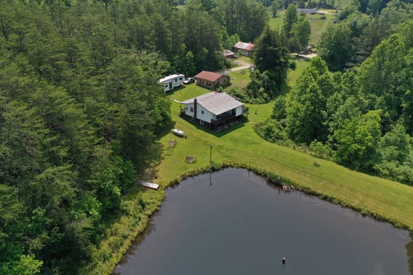 025 aerial drone shot from the northwest corner over the pond