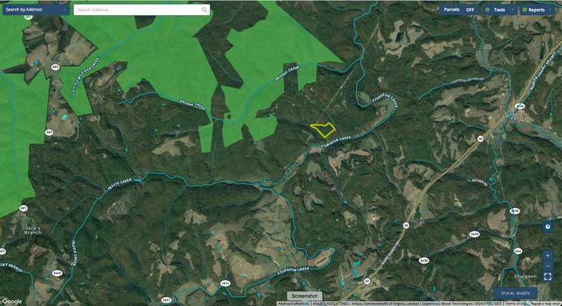 018 Owsley 16.2 Mapright aerial zoomed out with public land shown