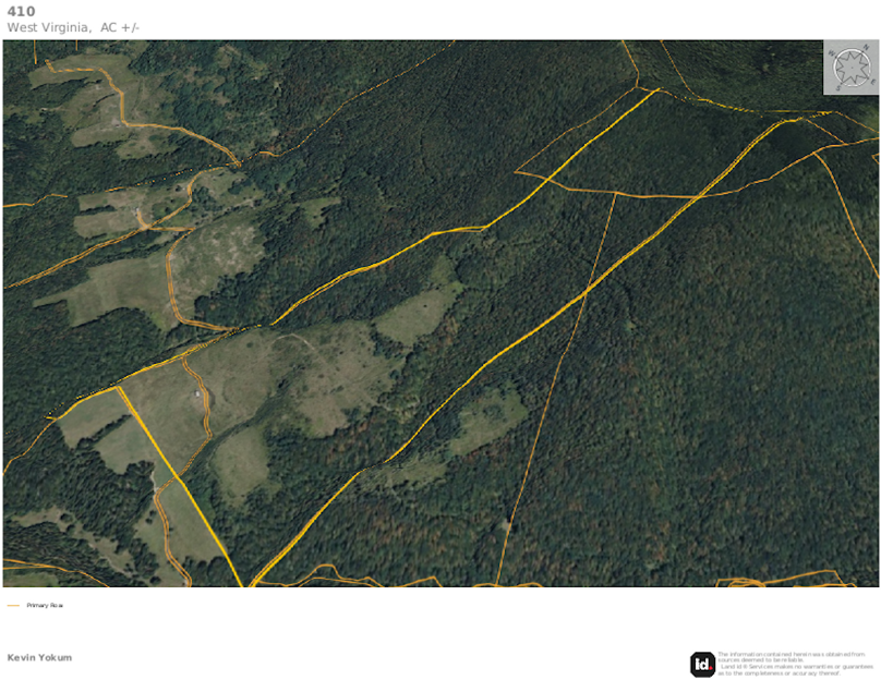 Rand Co WV 410 Land Fund WV map 3D