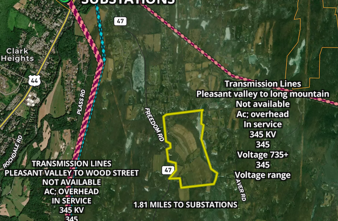 Dutchess Co 138 Kondas Substation Transmission lines map