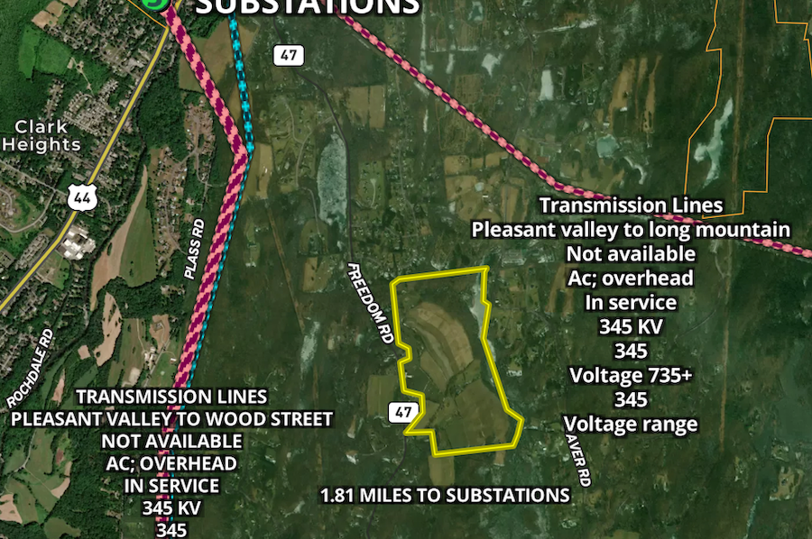 Dutchess Co 138 Kondas Substation Transmission lines map