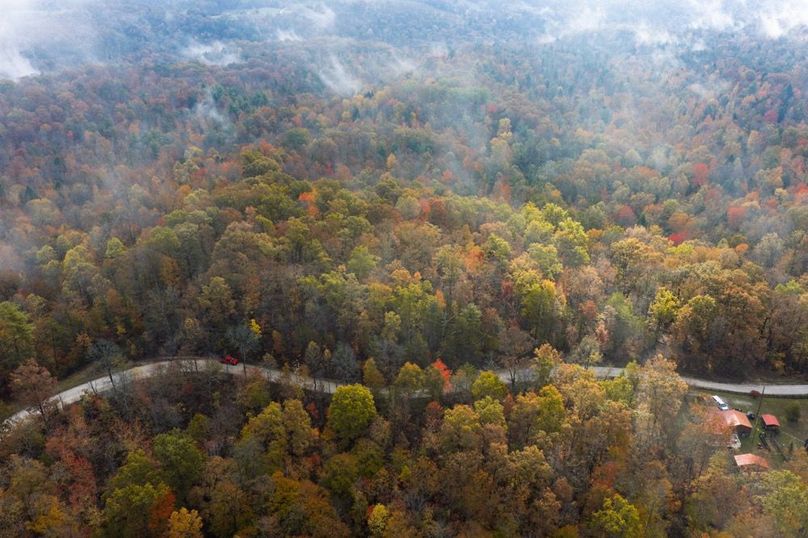 001 aerial drone view from the west looking across the property from the entrance-2