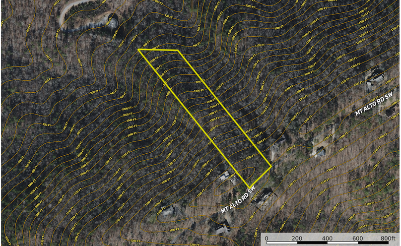 Contour Map - Floyd GA 5 Ac.