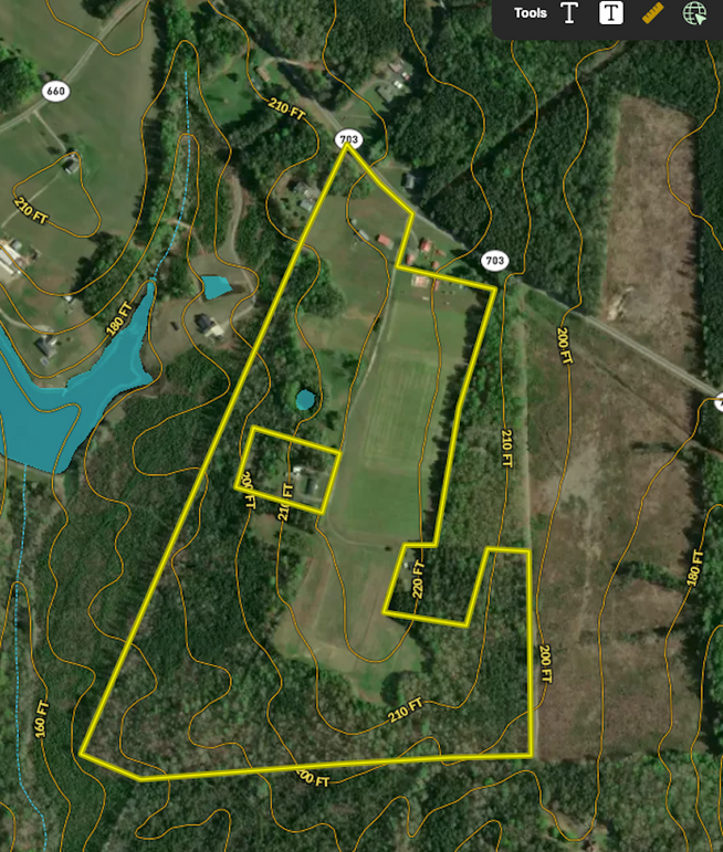 Aerial Contours and Water