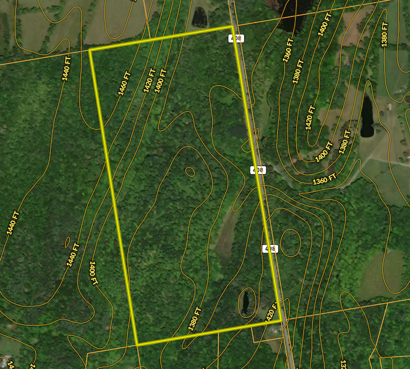 Albany co 74.4 Rollins contour