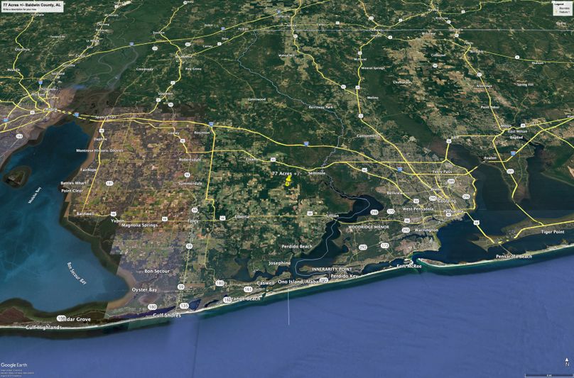 Aerial 8 Approx. 77 Acres Baldwin County, AL