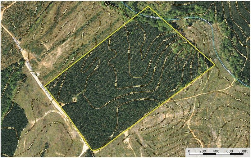 Aerial with Contour Lines