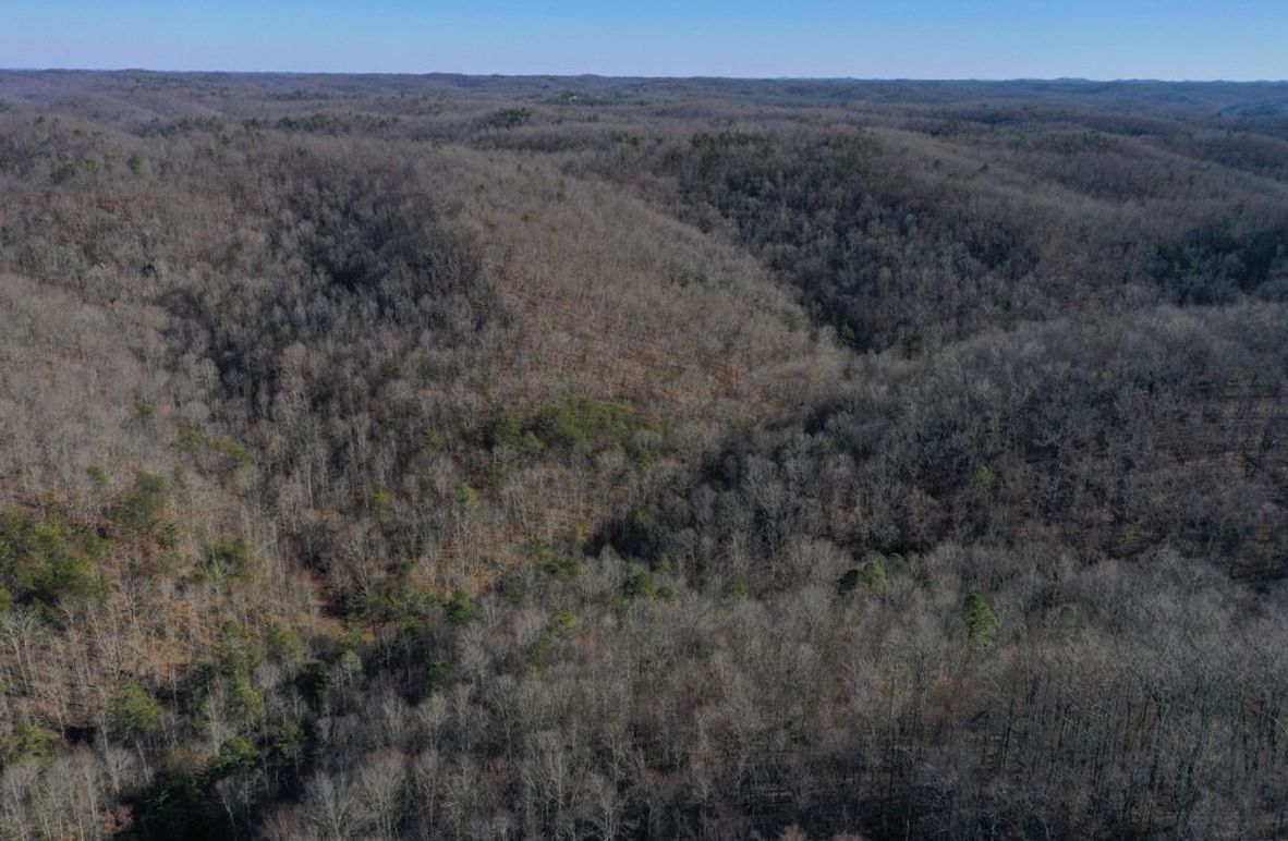 005 aerial drone view from the northwest boundary looking up the valley